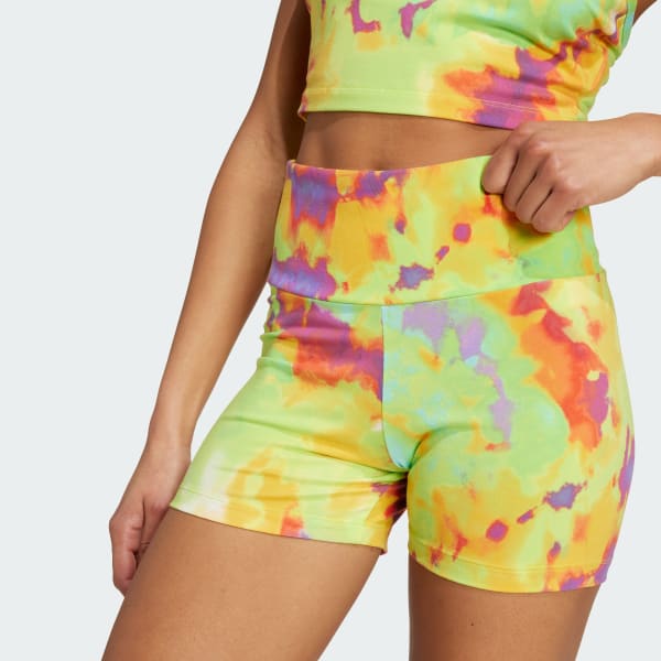 Yellow short leggings top