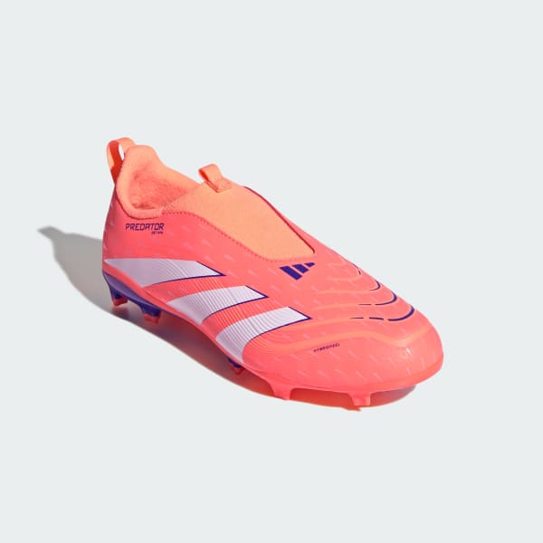 oranzová Kopačky Predator League Laceless Firm/Multi-Ground Kids