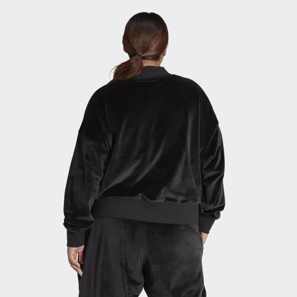 Svart Holidayz Cozy Velour Genser (store størrelser) VK077