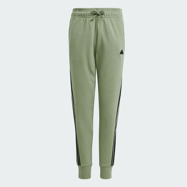 Green Future Icons 3-Stripes Cotton Tracksuit Bottoms