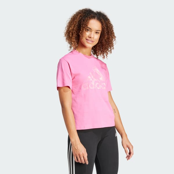 adidas Floral Graphic Big Logo T Shirt Rosa adidas Deutschland