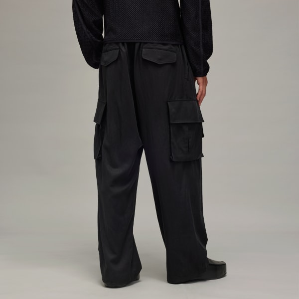Black Y-3 Refined Wool Cargo Pants