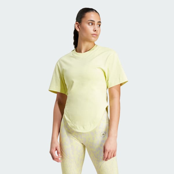 Yellow adidas by Stella McCartney Sportswear Curved Hem Tee