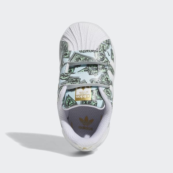 Λευκό Jeremy Scott Money Print Superstar Shoes