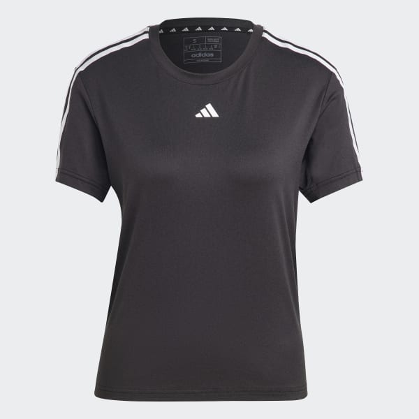 Zwart AEROREADY Train Essentials 3-Stripes T-shirt
