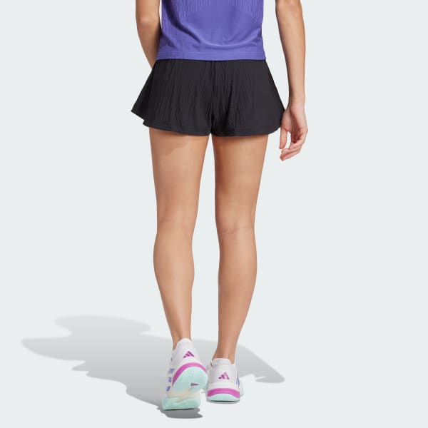 Black Tennis Pro Seersucker Shorts