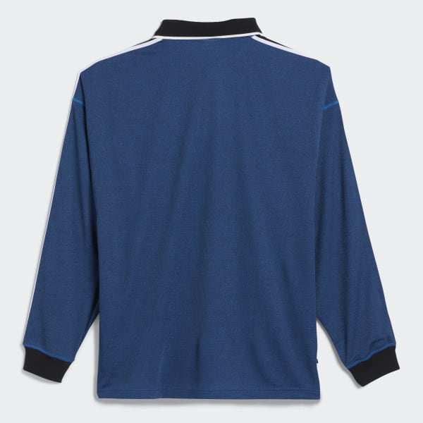 adidas Long Sleeve Polo Jersey Gender Neutral Blue Free Shipping with adiClub adidas US