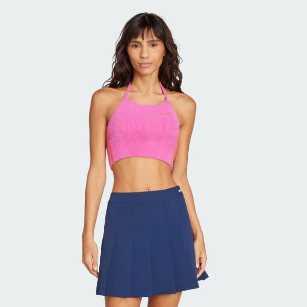 Rosa Fluffy Knitted Neckholder-Top