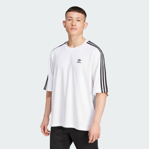 Hvit Adicolor Oversized T-skjorte