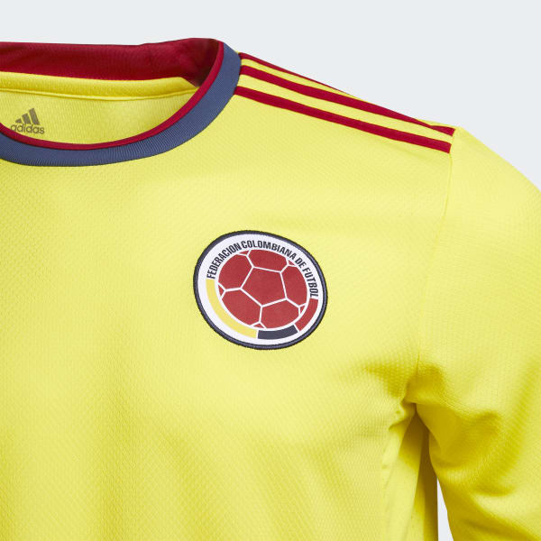 adidas Camiseta Local Manga Larga Colombia 20/21 - Amarillo