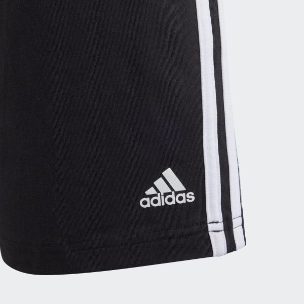 Schwarz Essentials 3-Streifen Knit Shorts