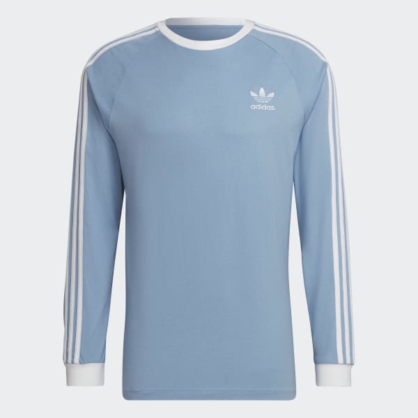 adidas Adicolor Classics 3 Stripes Long Sleeve Tee Blue H37777 adidas US