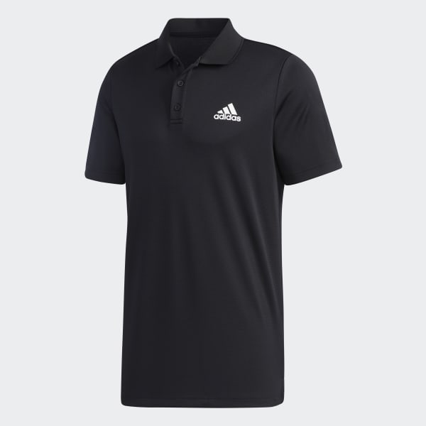 Negro Camiseta Polo Designed Move 3 Rayas