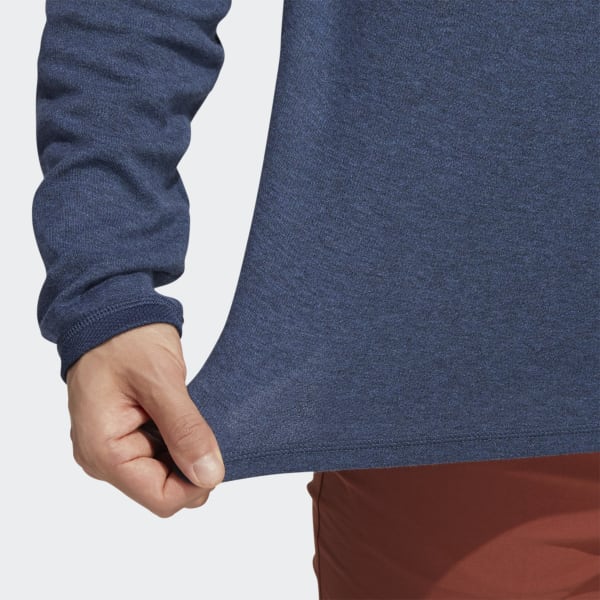 Blue 3-Stripes Quarter-Zip Pullover
