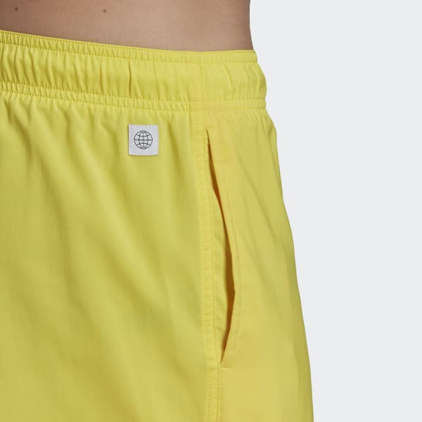 Gelb Short Length Solid Badeshorts LBS88