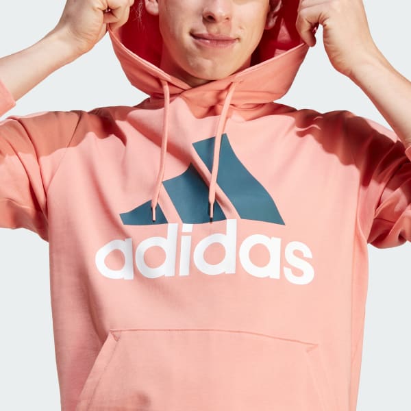 Salmon pink adidas hoodie top