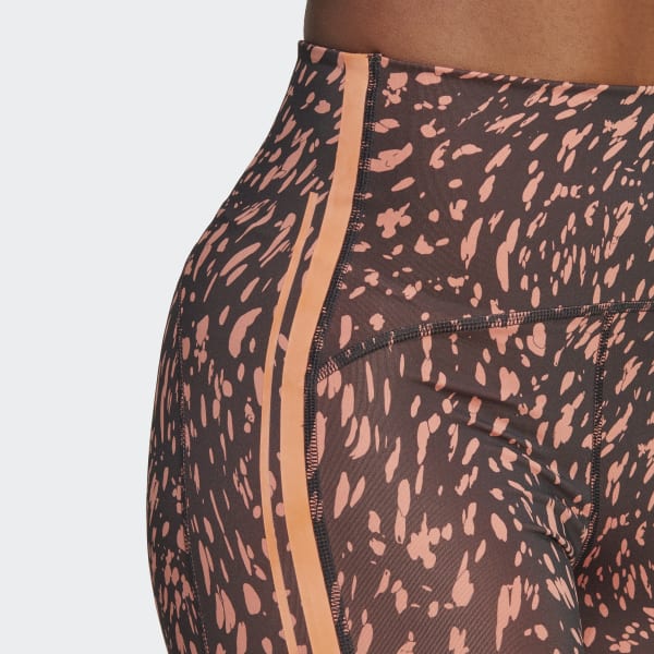 Svart adidas by Stella McCartney TruePace Printed Training Leggings
