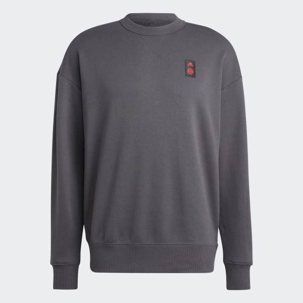Szary FC Bayern Lifestyler Crew Sweatshirt VX051