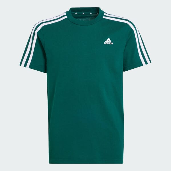 Green Essentials 3-Stripes Cotton Tee