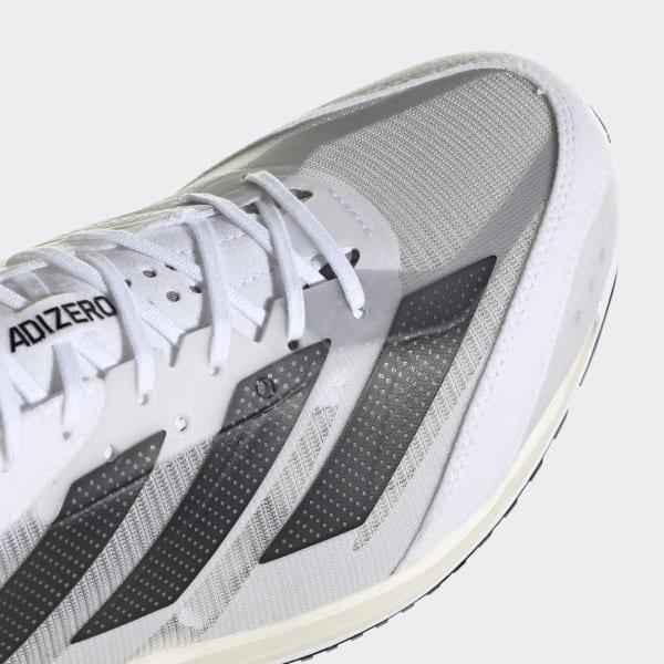 White Adizero Adios 7 Wide Shoes LTE17