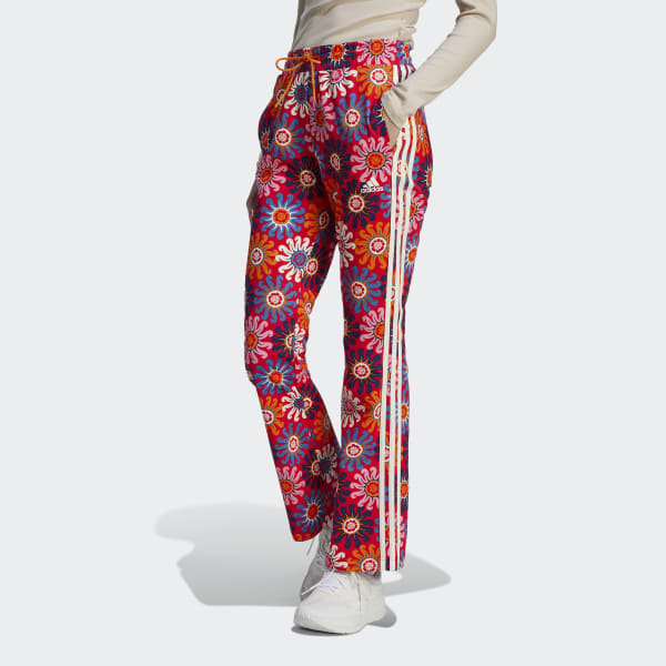 Adidas floral blue track pants, Men's Fashion, Bottoms, Joggers on Carousell
