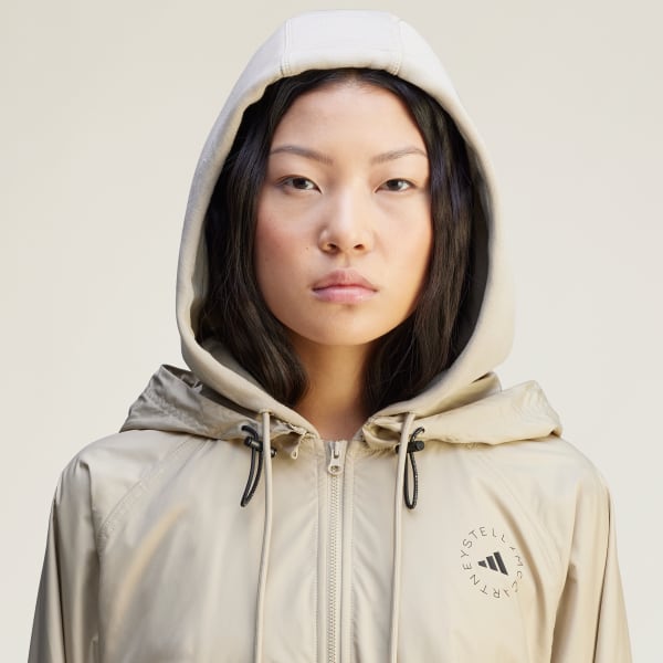 adidas by Stella McCartney マテリアルミックス フルジップフーディー