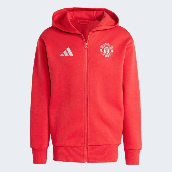 adidas Manchester United Anthem Jacket - Red | Free Shipping