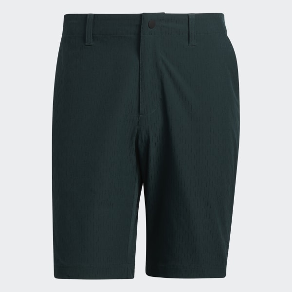 Green Textured 9-Inch Shorts P1996