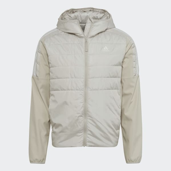 Bezowy Essentials Insulated Hooded Hybrid Jacket