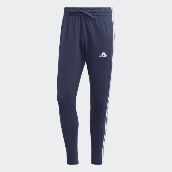 Azul Pantalón Essentials 3 Tiras Tejido Jersey Dobladillo Abierto