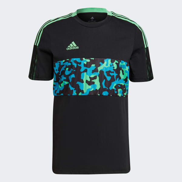 Negro Camiseta Tiro Estampada IWQ23
