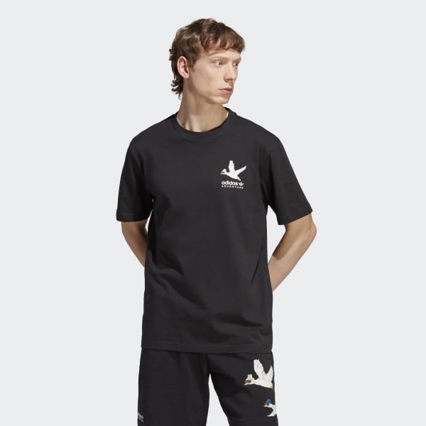 Schwarz adidas Adventure Graphic Duckies T-Shirt
