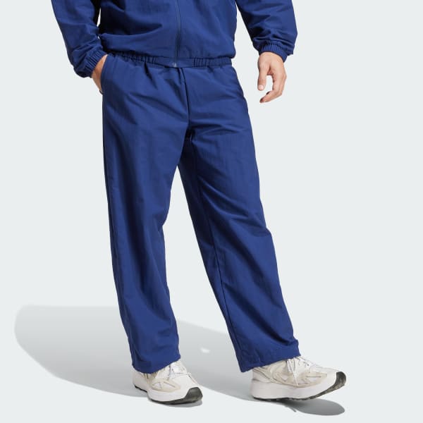 blauw Essential Small Logo Woven Open Hem Broek