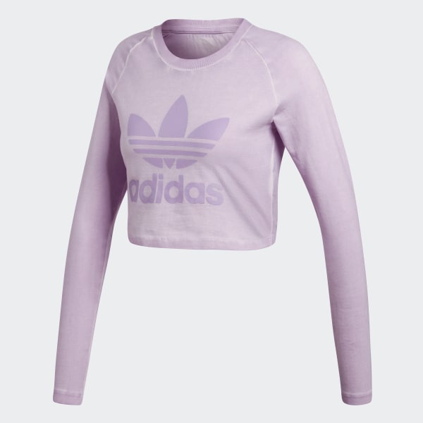 adidas crop top purple