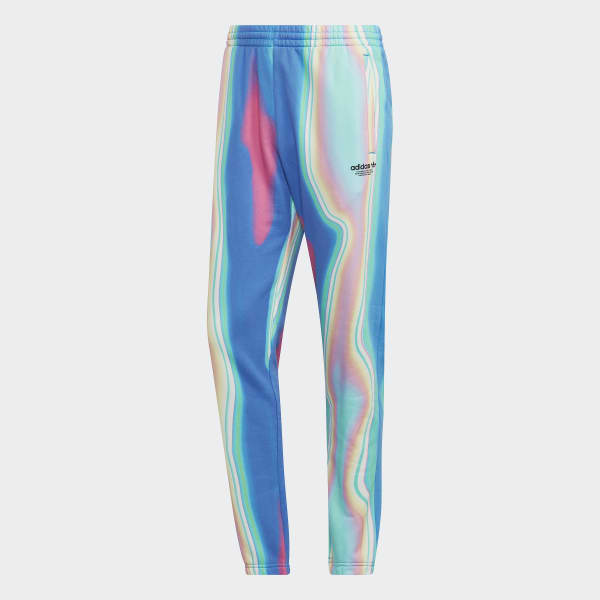Blue Hyperreal Allover Print Joggers ZF110
