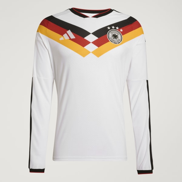 adidas Germany 26 Home Authentic Long Sleeve Jersey - White | Free