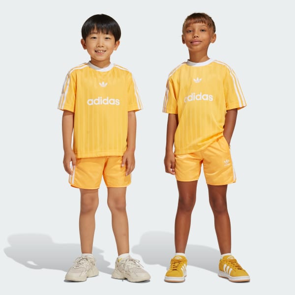 Gold Football Shorts and Tee Set Kids