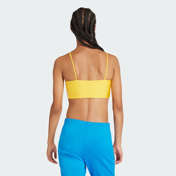 Yellow 3-Stripes Bra Top