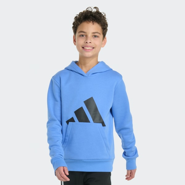 Bleu ESS FLC BIG LOGO HOODED PO