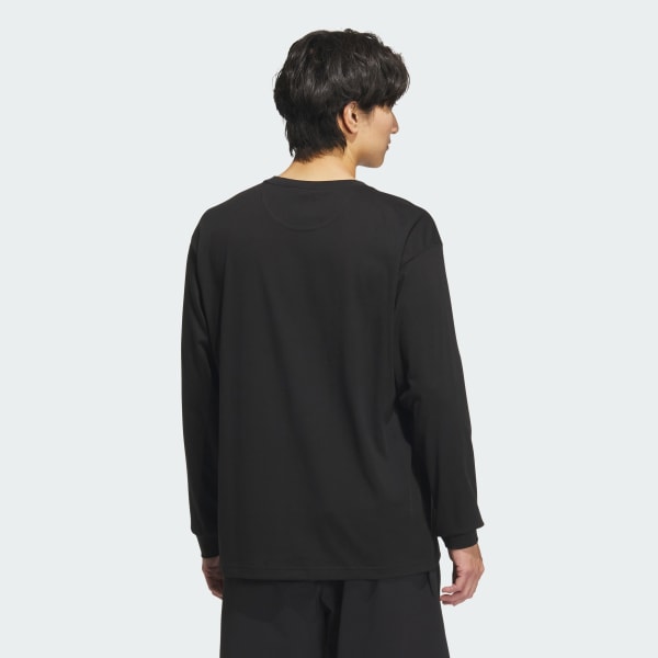 ブラック エッセンシャルズ プラス ルーズフィット スモールロゴ 長袖Tシャツ