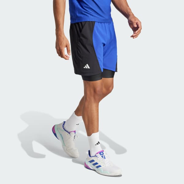 Blue Tennis Shorts and Inner Shorts Set