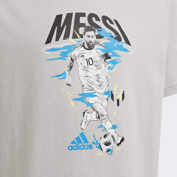 Gri Messi Football Graphic Tişört VE961