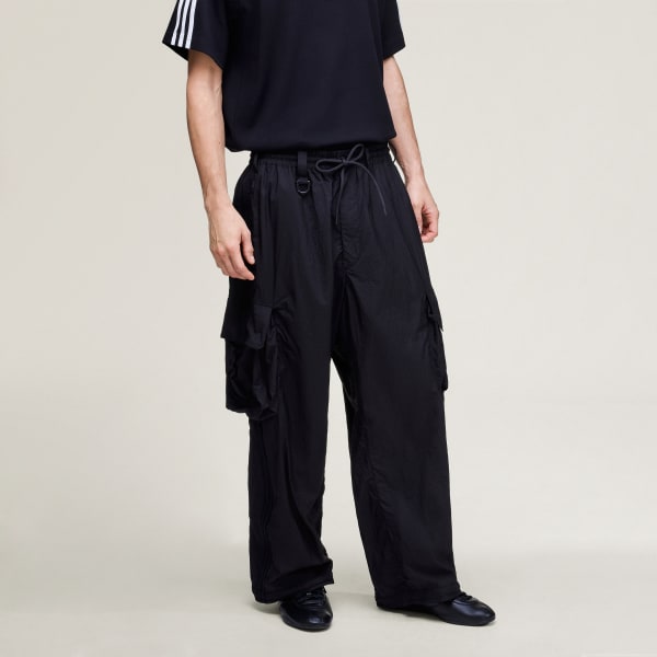 cerná KALHOTY Y-3 NYLON WIRED 3 STRIPES CARGO
