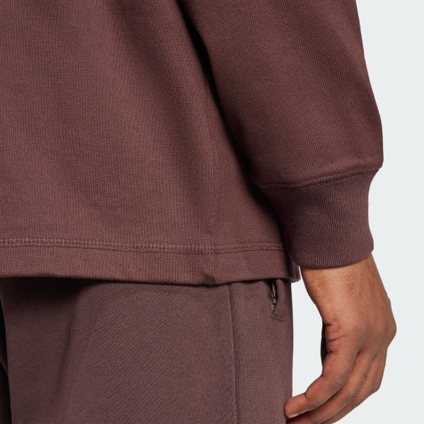 アディダス 長袖モックネックTシャツ - ブラウン | アディダス ジャパン