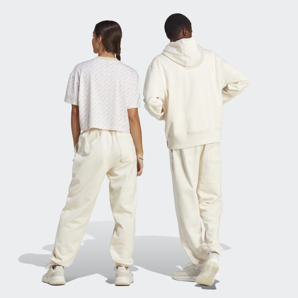 White Lounge Heavy French Terry Joggers