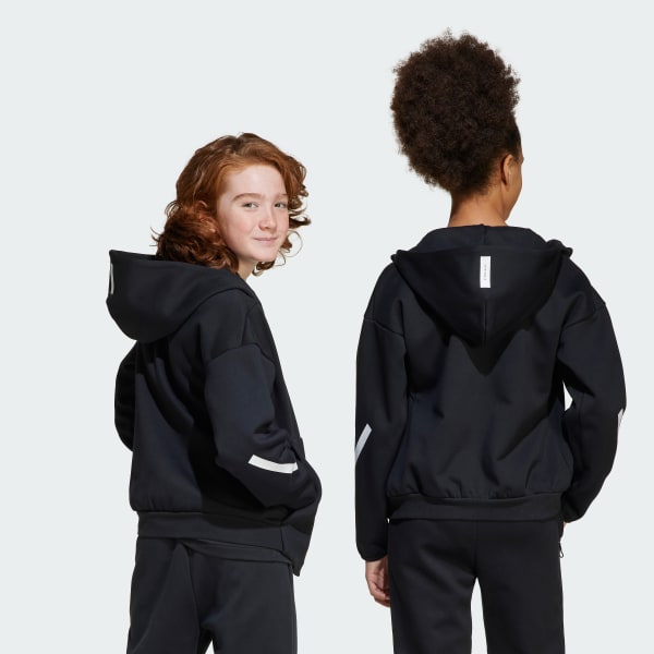 Black adidas Z.N.E. Full-Zip Hooded Track Jacket Kids