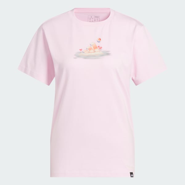 Rosa Camiseta Estampada All Day I Dream About Summer (a.d.i.d.a.s.)