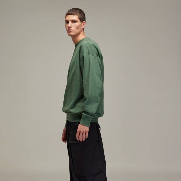 Green Y-3 French Terry Crew Sweater