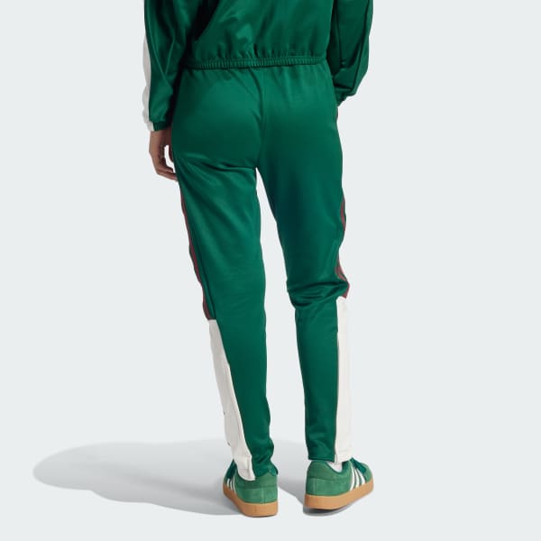 Green and white adidas pants clearance