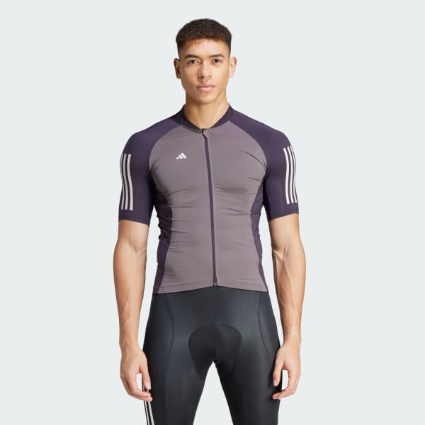 hnědá Dres Essentials 3-Stripes Cycling